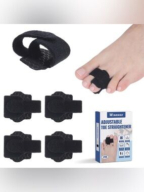 Black Adjustable Toe Straighteners